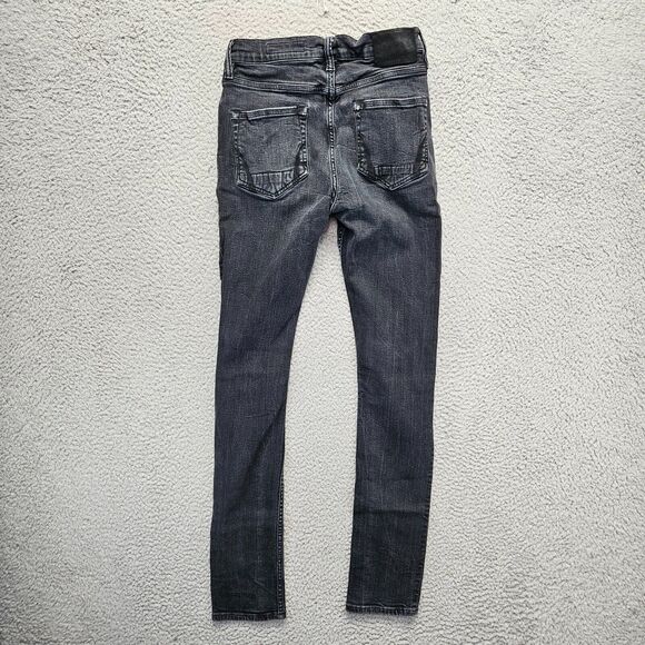 Allsaints Cigarette Jeans Womens‎ Size 28 Black Denim Skinny Button Fly - Picture 10 of 11